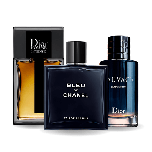 Set 3 Profumi | Sauvage Dior, Bleu de Chanel, Dior Homme Intense 100 ml
