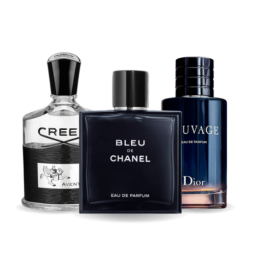 Set 3 Profumi | Creed Aventus, Bleu de Chanel, Dior Sauvage 100 ml