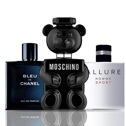 Set 3 Profumi | Moschino Toy Boy + Bleu de Chanel + Allure Homme Sport 100 ml